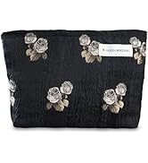 STARDW Aesthetic Floral Makeup Bag Cute Small Cosmetic Bags for Women Girls, Travel Toiletry Bag ...