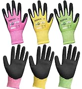 Kebada Kids Gardening Gloves Bulk Pack,Stretchy Toddler Garden Gloves,Grip Kids Work Gloves for 3...