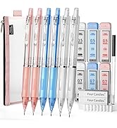 Four Candies Pastel Mechanical Pencil Set with Cute Pencil Case,6PCS Aesthetic Mechanical Pencils...