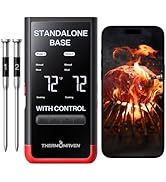 ThermoMaven Smart Bluetooth Wireless Meat Thermometer: Standalone Base, WiFi Unlimited Range, 6 S...