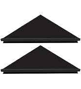 evron Wall Mount Corner Shelf,Easy to Install Metal Front Floating Corner Shelves with Self-Adhes...