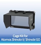 Nitze Cage Kit for Atomos Shinobi II/Shinobi GO Monitor, with Built-in Cold Shoe, NATO Rail and P...