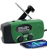 Emergency Hand Crank Radio with LED Flashlight for Emergency, AM/FM NOAA Portable Weather Radio w...