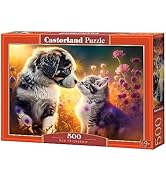 CASTORLAND 500 Piece Jigsaw Puzzles, New Friendship, Animal Puzzle, Cat & Dog, Puppy, Kitten