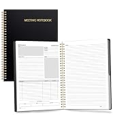 SUNEE Half Meeting Half Note - 7.5"x10" Professional Notebooks for Work - 160 Pages, B5 Size Proj...
