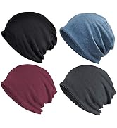 ELLEWIN Cotton Slouchy Beanie Hip-Hop Soft Lightweight Running Beanie Adult Skull Hats Cap for Me...