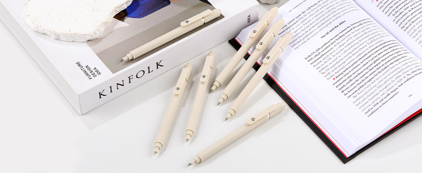 RIANCY Aesthetic Pens Beige Pens