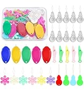 KAQRHFT 50 PCS Needle Threaders, Fish Mouth Sewing Machine Needle Threader, 5 Types Simple Needle...