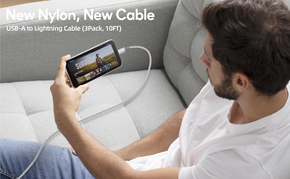 3packs 10ft charging cable