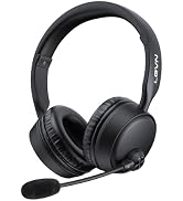 Bluetooth Headset with Microphone, 60Hrs Working Time Wireless Headset with Mic AI Noise Reducing...