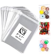 NEOACT 300 PCS 5"x7" Clear Resealable Cellophane Bags Good for Bakery, Candle, Soap, Cookie Poly ...