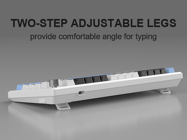 Two-Step Adjustable Keyboard Feet