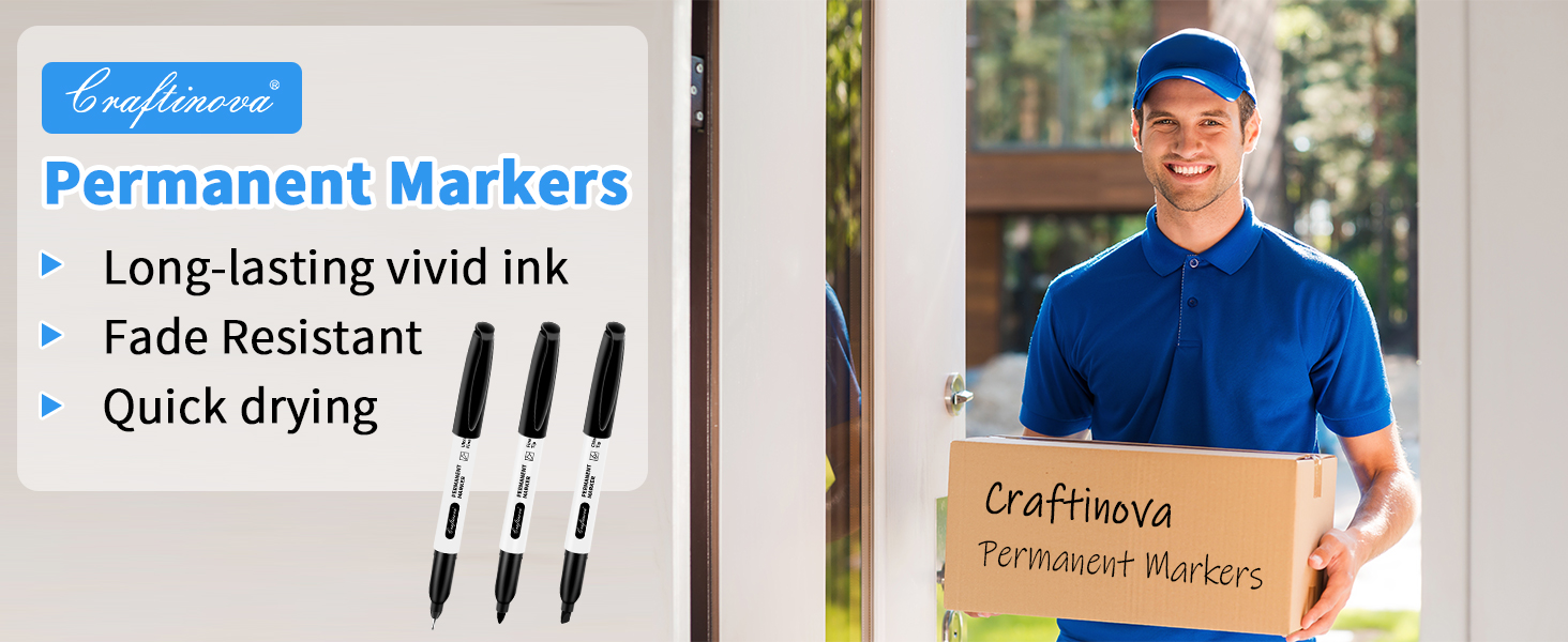 black permanent marker