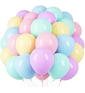 Voircoloria Pastel Balloons, 66pack 12inch Macaron Latex Party Balloons for Graduation, Easter, W...