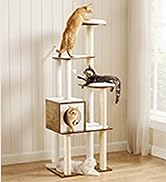 Feandrea WoodyWonders Cat Tree, 65-Inch Modern Cat Tower for Indoor Cats, Multi-Level Cat Condo w...