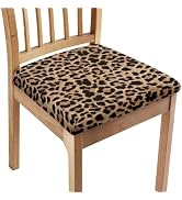 Pzuqiu Leopard Seat Cushion Cover for Dining Chair Durable Chair Cushion Slipcover for Office Mee...