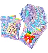 Holographic Resealable Bags 300 Pieces(3×4 Inch) Sealed Resealable Pouch for Food Storage