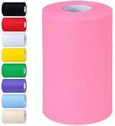 Light Pink Tulle Fabric Rolls 6 Inch by 100 Yards (300 feet) Tulle Roll Spool Fabric for DIY Tutu...