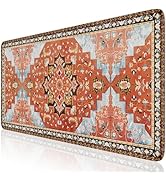 iLeadon Rug Desk Mouse Pad,Orange XXL Gaming Mouse Pad for Desk,Computer Desktop Protector Mat wi...