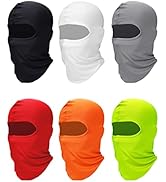 SATINIOR 6 Pcs Ski Mask Cover Balaclava Full Face Mask Summer Face Cover UV Windproof Balaclava f...