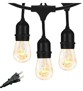 Brightech Ambience Pro Incandescent Outdoor String Lights - Commercial Grade Waterproof Patio Lig...