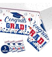 Upgraded, 3pcs 54x108 Inch Large Graduation Tablecloth, Graduation Party Decorations 2024, Premiu...