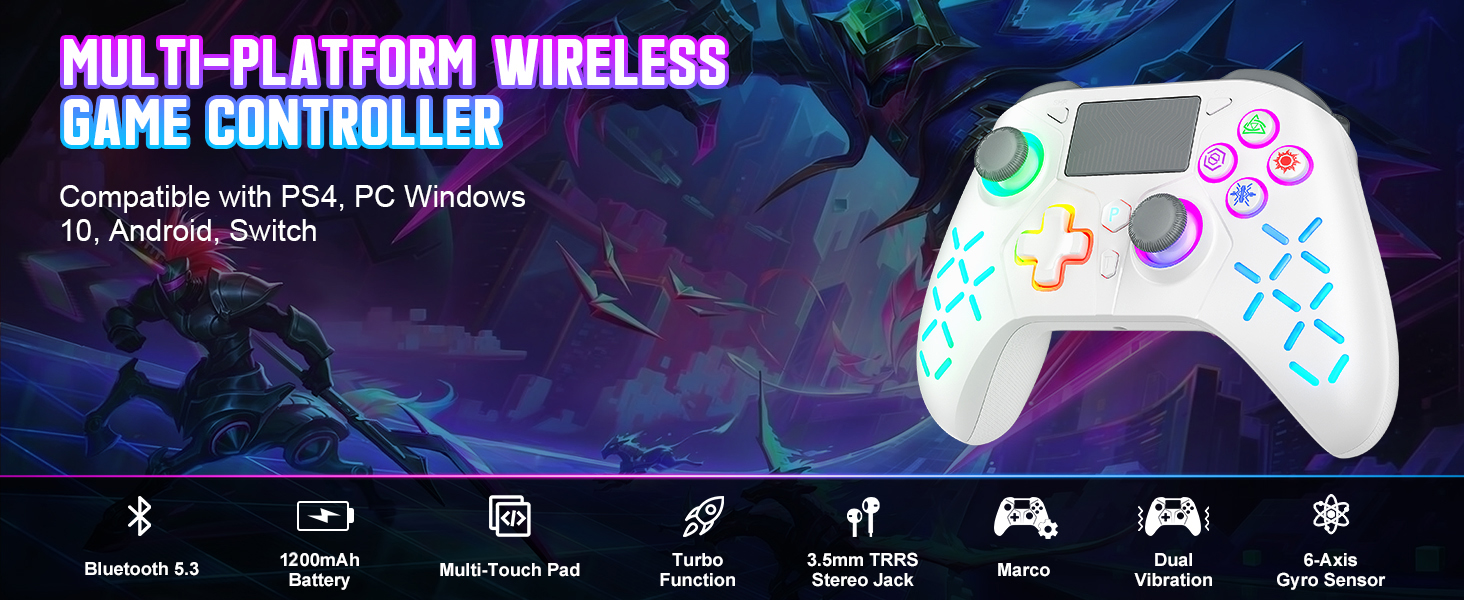 LED Wireless Controller for PS5