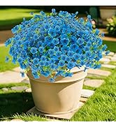 DealBeta 12 Bundles Artificial Flowers for Outdoor Fake Plastic Flowers Faux Plants for Decoratio...