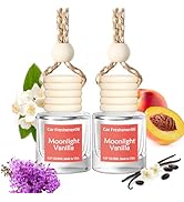 Car Fresheners Hanging, Moonlight Vanilla Car Freshener, Car Fresheners for Women, Long Lasting C...