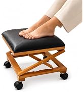 SIHUADON Foot Rest Under Desk, Under Desk Footrest with Adjustable Height & Lockable Wheels, Foot...
