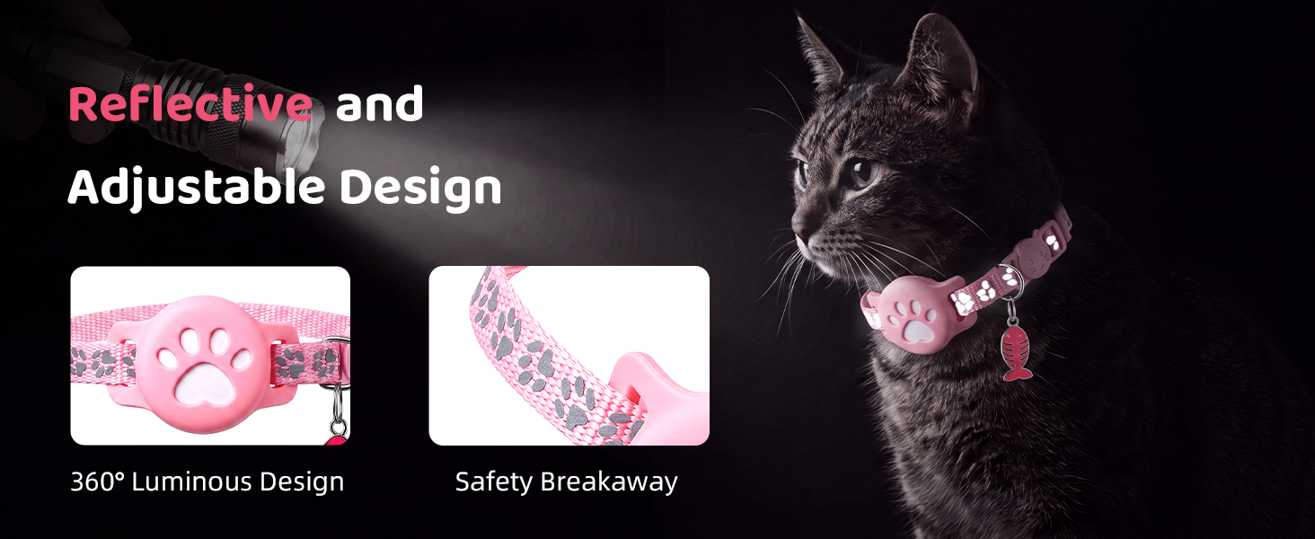 GPS Pet Tracker Collar, Mini Smart Real Time Tracking Tag for Cats Dogs, No Monthly Fee or SIM
