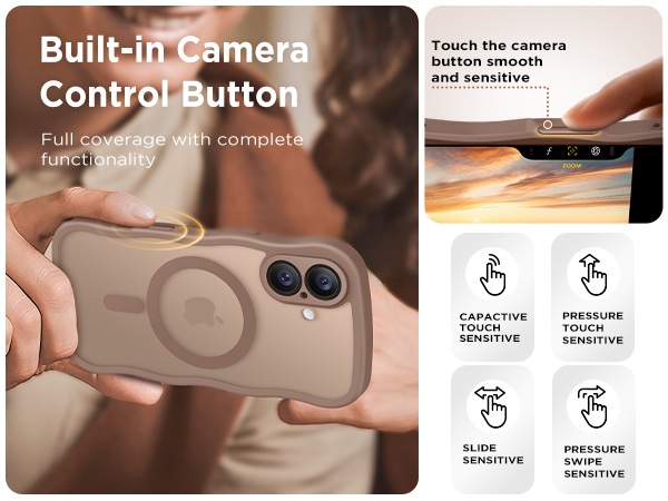 Case for iPhone 17 with Built-in Camera Control Button