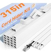 Delamu Cord Hider, 315in Cord Covers for Wires on Wall, One-Cord Cable Hider, Wire Hiders Wire Co...