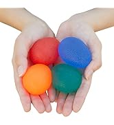 RMS 4-Pack Hand Exercise Balls - Physical & Occupational Therapy Kit for Strengthening Grip & Red...
