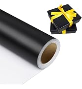 Viadom Black Metallic Wrapping Paper Matte Black Solid Color Paper Gift Wrap Perfect for Birthday...