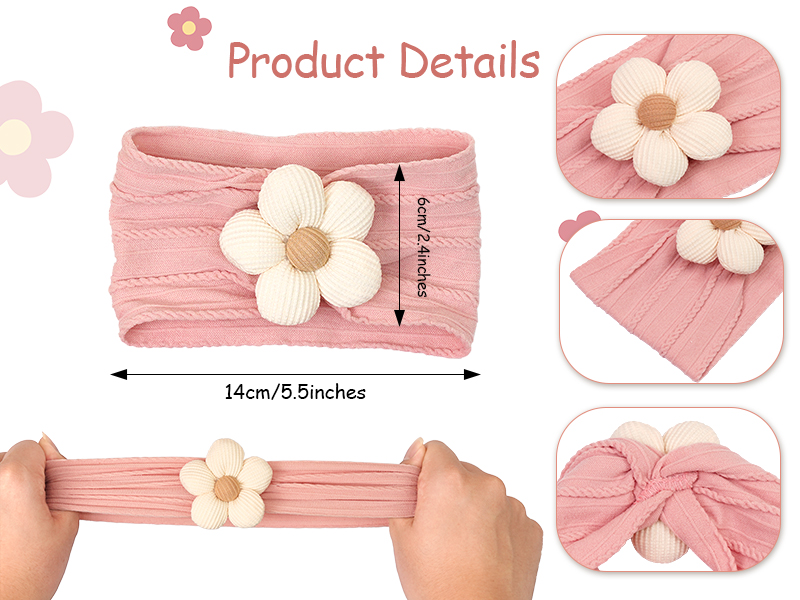 Pink Flower Headband