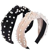 Etercycle 2PCS Headbands for Women, Bow Knotted Wide Headband, Yoga Hair Band Fashion Elastic Hai...
