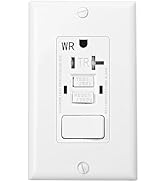 Baomain GFCI Outlet Receptacle with Switch, 20A 125VAC 60Hz, Tamper Resistant&Weather Resistant,E...
