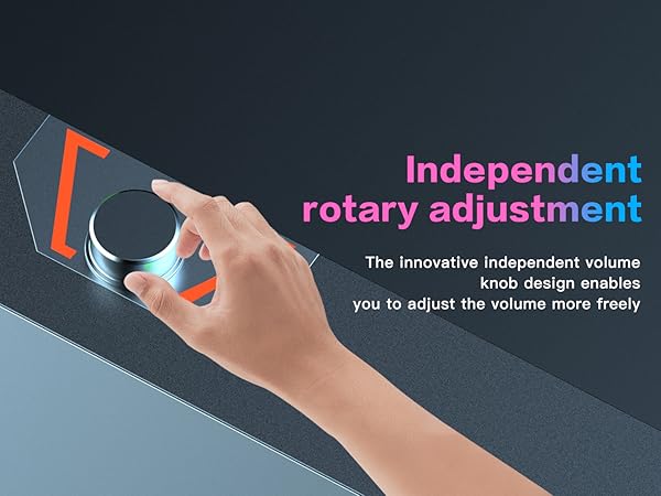 Fine-tuning knob for easy volume adjustment