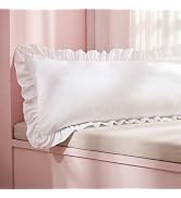 Bedsure Ruffle Body Pillow Covers, Ruffled Long Pillowc Shams, Double Brushed Microfiber Ruffled ...