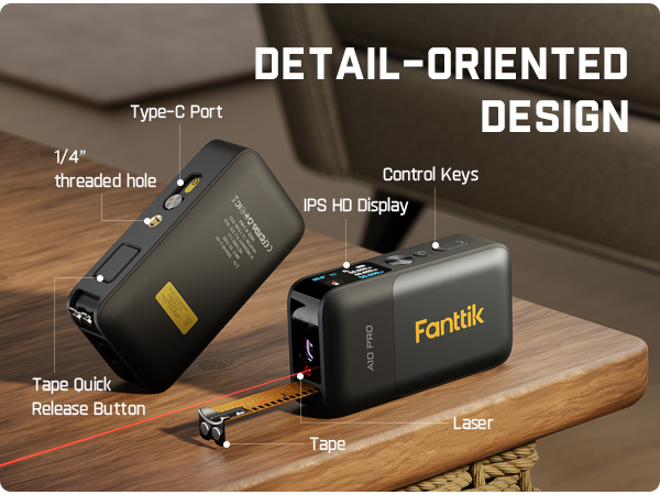 Fanttik A10 Pro 2-in-1 Digital Laser Tape Measure with HD IPS Color Display