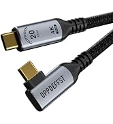 UPPDEFFST 3.3FT Right Angle USB C 3.2 Gen 2x2 Cable,20Gbps Data Transfer Compatible with Thunderb...