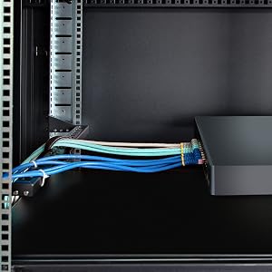 1U Rack Mountable Cable Lacing Bar w/Adjustable Depth