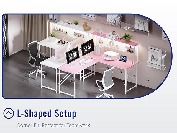 L shaped desk