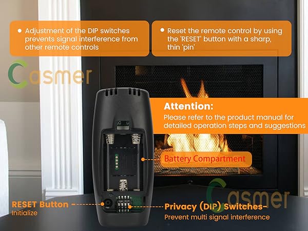 ambient gas fireplace remote control kit