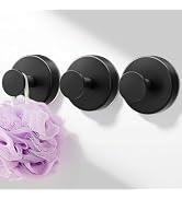 Deluwire Suction Cup Hooks for Shower, No Drill Shower Suction Hooks for Bath Robe Looafh, Remova...