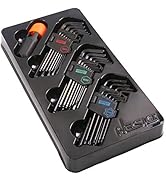 DISEN 35pcs Pro-Grade Allen Wrenches Sets, Long Arm, Size: SAE(1/20''-3/8'') Metric(1.27-10mm) To...