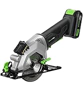 GALAX PRO Mini Circular Saw, DC20V 4-1/2" Cordless Circular Saw with 2.0Ah battery, Laser Guide, ...