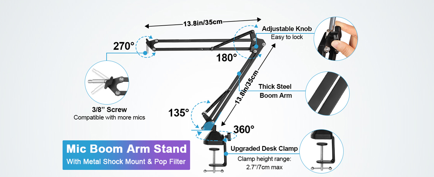 microphone stand for blue yeti