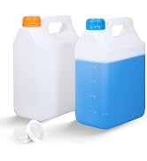 ASEVAT 2 Pcs 1.3 Gallon Jugs with Caps Empty Plastic Gallon Containers with Lids Oil Container Au...